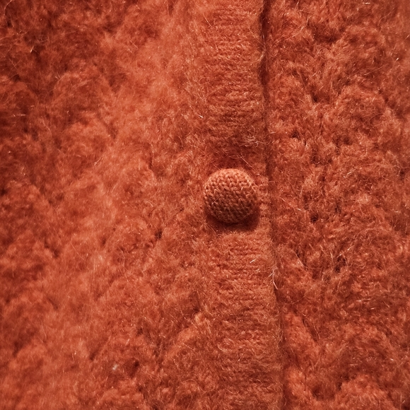 Boden Coral Merino Wool Blend Short Sleeve V-Neck Knit Sweater - Picture 5 of 10